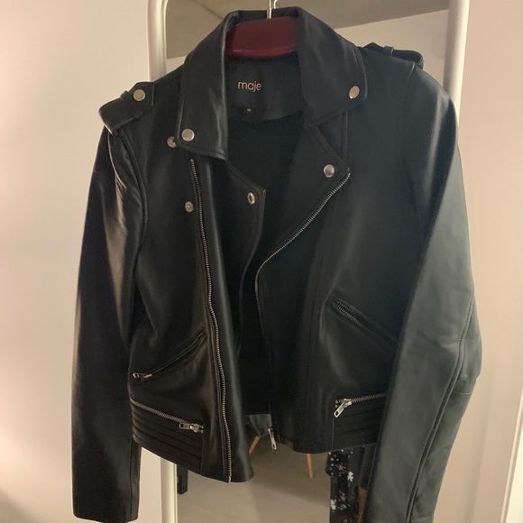 Leather jacket Maje - Picture 6 of 6